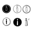 © devitaayu - info sign icon illustration with handdrawn doodle style vector