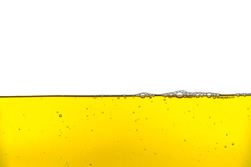 Wall Mural - Beautiful wave of high viscosity of base oil and air bubble inside the oil isolated on white background, used as wallpaper, industrial concept