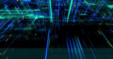 Wall Mural - connecting people on the internet, growing global network, social network and data connections. flyi