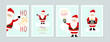 Merry Christmas cards set with hand drawn elements. Doodles and sketches vector Christmas illustrations, DIN A6.