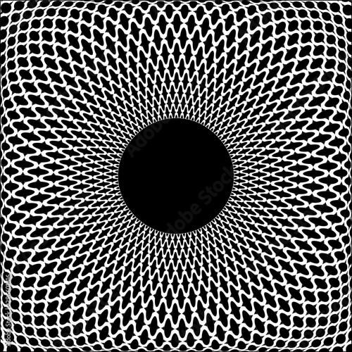 Abstract circle 3D pattern. Geometric texture.