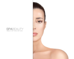 Wall Mural - beauty face spa woman with a healthy skin. care and spa treatment concept