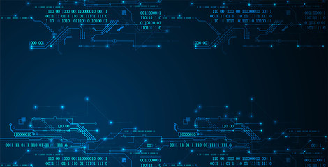 Aufkleber - Abstract technology concept. Circuit board, high computer color background. Vector illustration