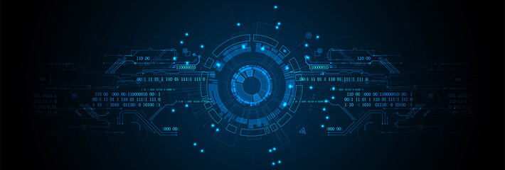 Poster - Abstract technology concept. Circuit board, high computer color background. Vector illustration