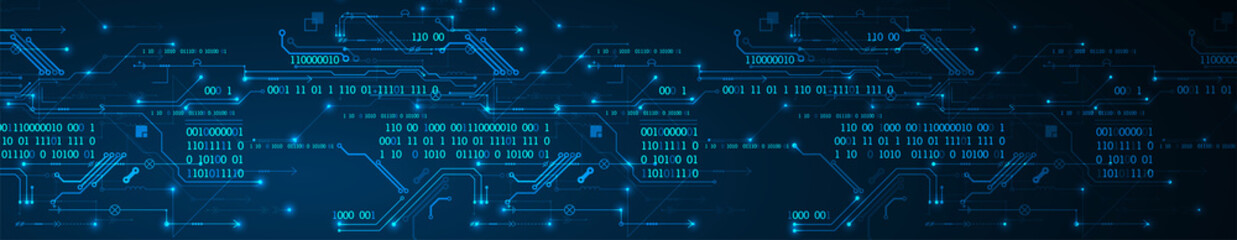 Abstract technology concept. Circuit board, high computer color background. Vector illustration