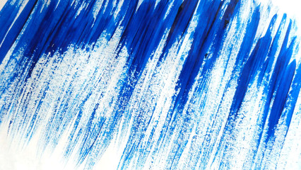 Wall Mural - blue acrylic brush strokes on paper