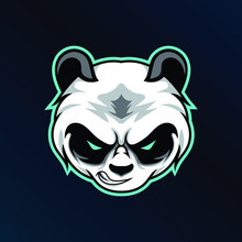 Panda Head Mascot Vector Illustrator For Sport Or Esport Gaming Logo