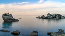 Bonsai Rock In Lake Tahoe, Nevada Near Reno, Located Along The East Shore Of  Lake Tahoe.