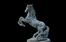 The Horse Statue Is A Leap To Reach The Finish Line Or Victory