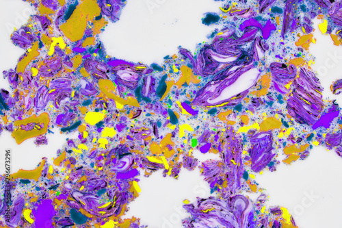 Abstract painting technique Ebru .Turkish style Ebru on the water with acryli...