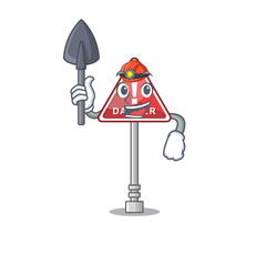 Sticker - Miner danger character in the mascot shape