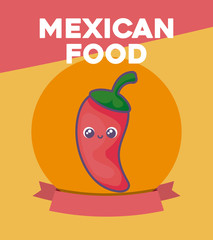 Sticker - card with Mexican food label