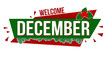 Welcome december banner design