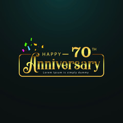 Wall Mural - 70 Year Anniversary Vector Template Design Illustration