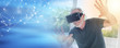 © thodonal - Man using a virtual reality headset; multiple exposure