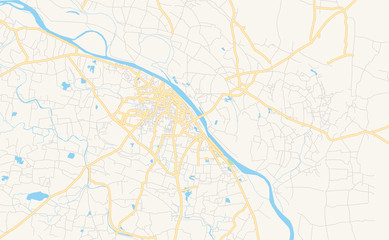  Printable street map of Mymensingh, Bangladesh