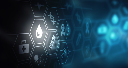 2d illustration medical structure background