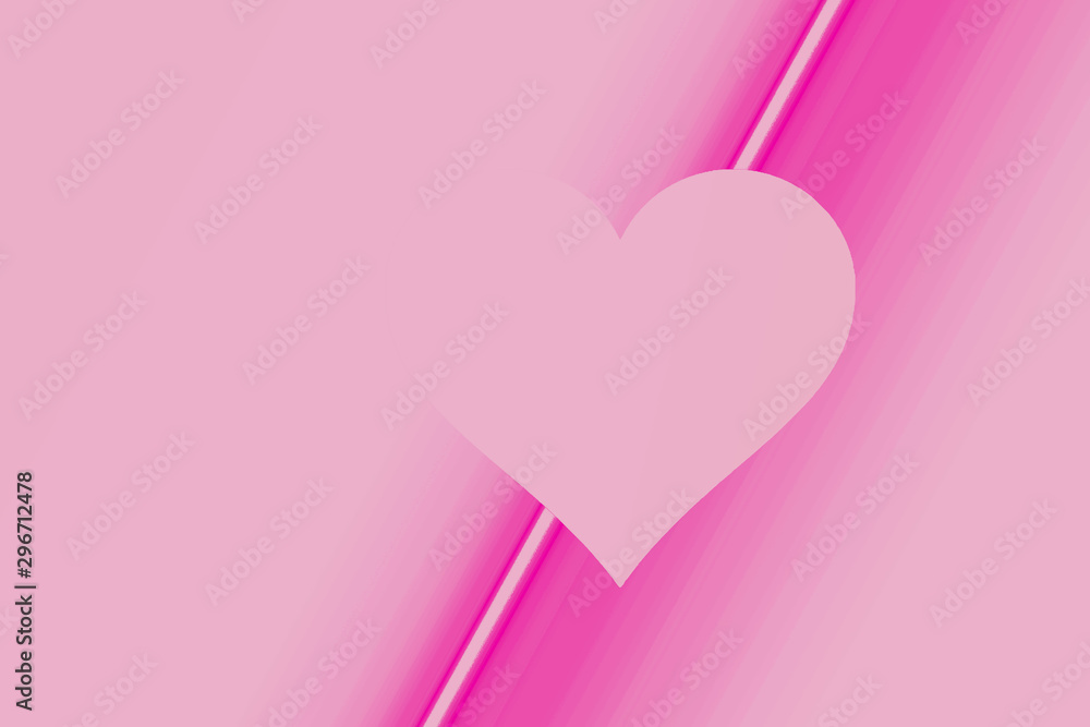 Valentine's Day Background with red Heart Shape as Love concept - obrazy, fototapety, plakaty 