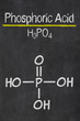 Blackboard with the chemical formula of Phosphoric acid