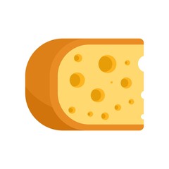 Canvas Print - Cheese icon. Flat illustration of cheese vector icon for web design