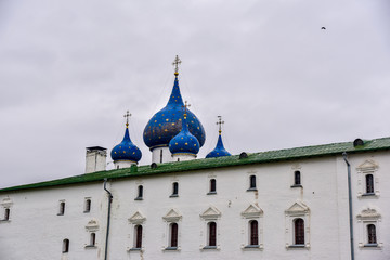 Blue domes of the Nativity Cathedral, Suzdal, Russia