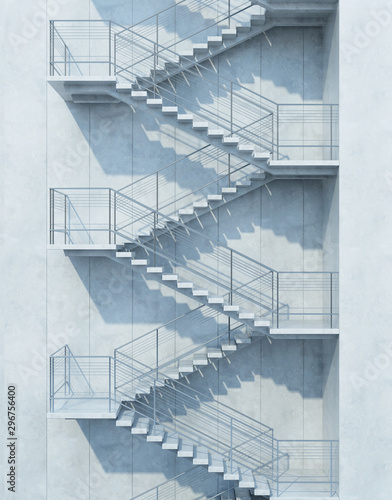 Dekoracja na wymiar  schody-prowadzace-w-gore-renderowanie-3d