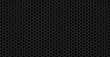 Black seamless hexagonal pattern. Abstract vector background. Hi tech carbon design.