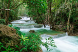 Fototapeta Łazienka - Huai Mae Khamin Waterfall level 1, Khuean Srinagarindra National Park, Kanchanaburi, Thailand