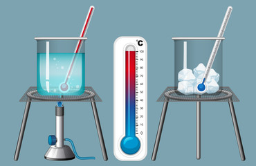 thermometer measuring cold and heat