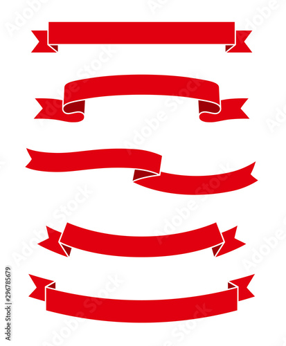 タイトルリボンのセット Stock Vector Adobe Stock