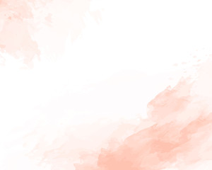 Wall Mural - Pink soft watercolor abstract texture. Orange watercolor texture. Vector illustration.