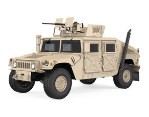 Wall Mural - Humvee High Mobility Multipurpose Wheeled Vehicle Isolated