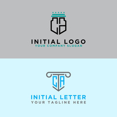 Poster - Inspiring logo design Set for companies from the initial letters of the CA logo icon. -Vectors