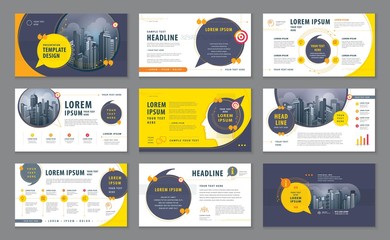 Wall Mural - abstract presentation templates, infographic elements template design set