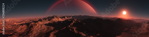 Fotomural Panorama of an alien landscape
