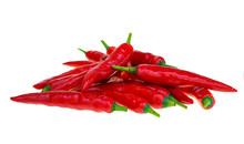 Close Up Red Hot Chili Spur Pepper