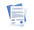© Mykyta - Contract signing. Contract agreement memorandum of understanding legal document stamp seal, concept for web banners