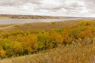 Wall Mural - Autumn colors in Buffalo Pound Provincial Park