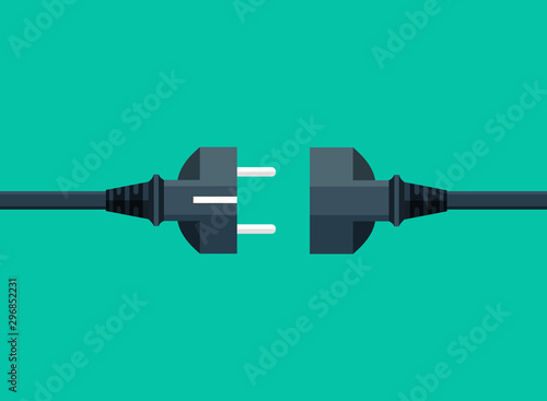 Fotomural Electric plug and socket disconnect