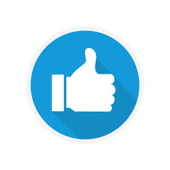 Sticker - Thumb up icon,Like symbol for your website design