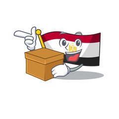 Poster - With box flag egyptian flown on cartoon pole