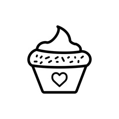 Wall Mural - Cupcake icon trendy