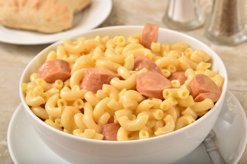 Canvas Print - Bowl of homemade mac and cheese