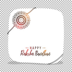 Wall Mural - Greeting Card with floral rakhi for Raksha Bandhan.