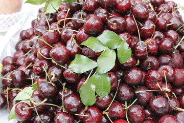 Wall Mural - cherries on the market