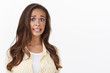 © Cookie Studio - Eek she is in trouble. Embarrassed nervous cute female office manager clenching teeth making awkward concerned expression, feeling guilty, making slight mistake worried someone know