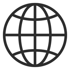 simple line globe icon