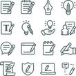 © nanmulti - Copywriting icons set vector illustration. Contains such icon as content, writing, ideation, storytelling, editing and more. Expanded Stroke