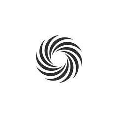 Wall Mural - Abstract spiral logo template vector icon