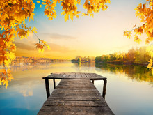 Autumn And Calm Pond